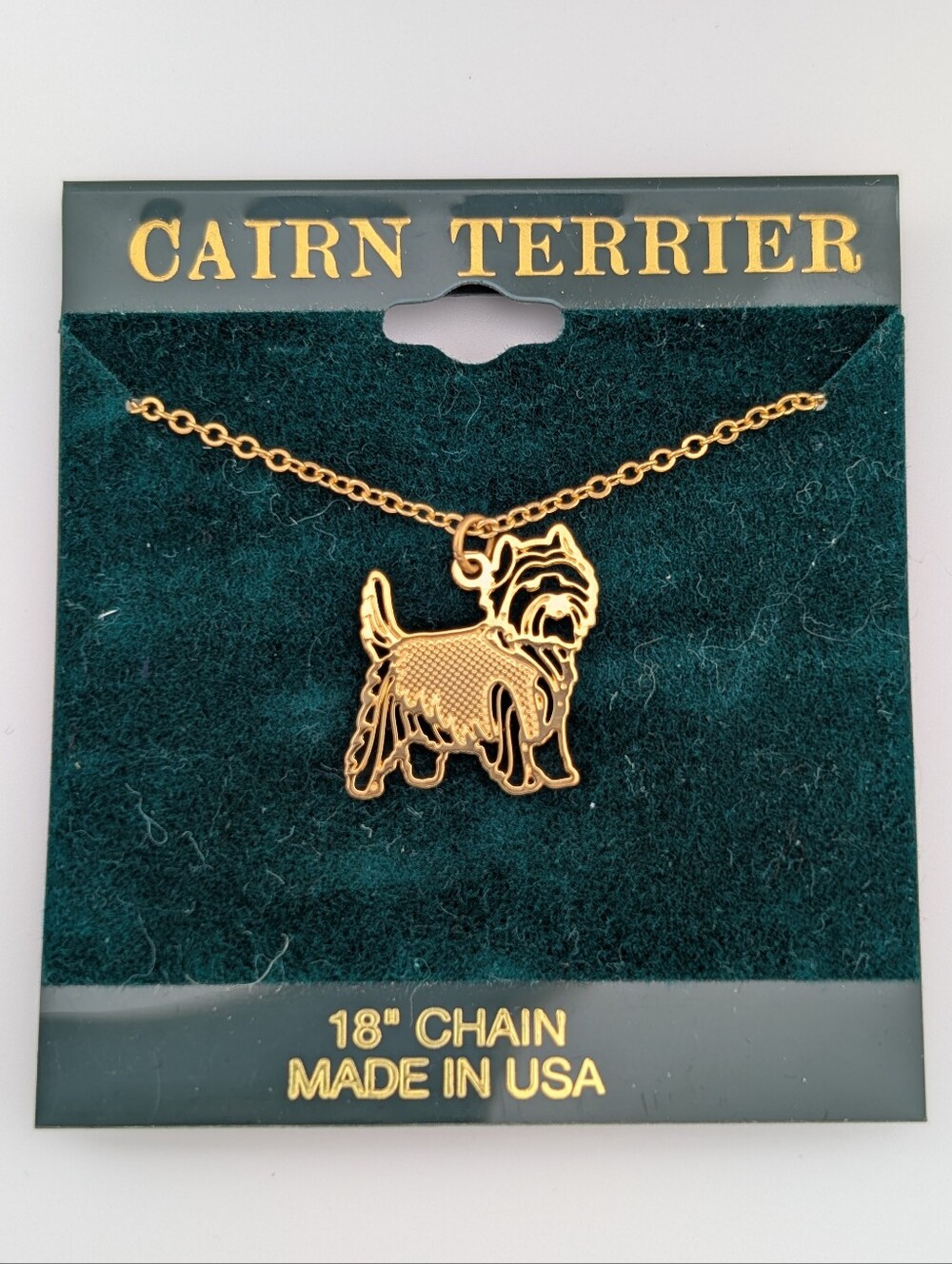 Vintage Gold Dog Pendant Necklace - NWT